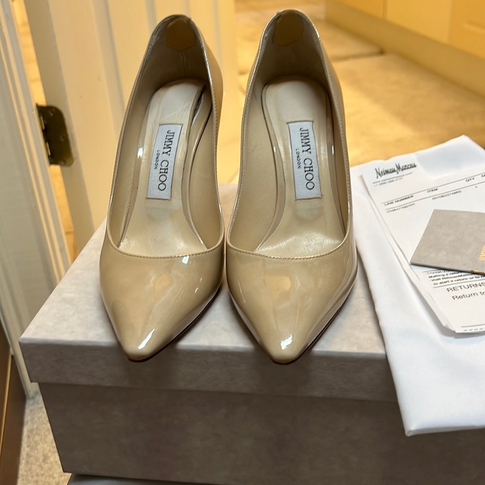 Jimmy choo romy 85 mm nude 36.5